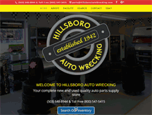 Tablet Screenshot of hillsboroautowrecking.com